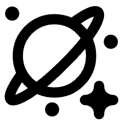 Astronomy Saturn Star Icon from Nova Line Icons Set