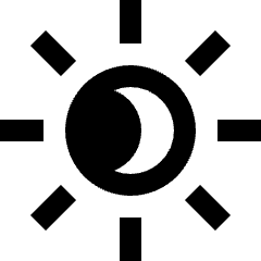 Astronomy Solar Eclipse Icon from Nova Line Set