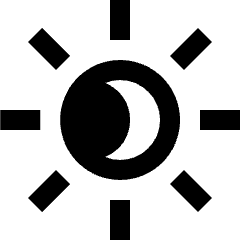 Astronomy Solar Eclipse Icon from Nova Solid Set