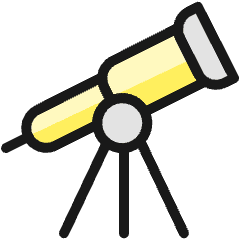 Astronomy Telescope Icon from Ultimate Colors Set