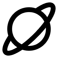 Planet Icon from Sharp Line Set
