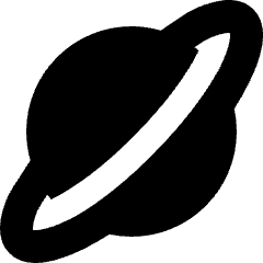 Planet Icon from Micro Solid Set
