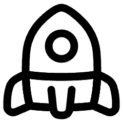 Rocket Icon from Plump Line Set