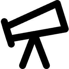 Telescope Icon from Micro Line Set