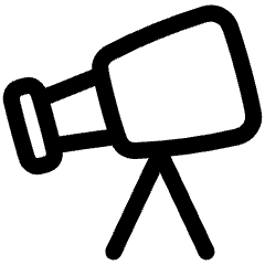 Telescope Icon from Plump Line Set