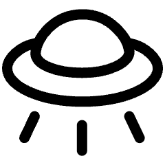 Ufo Icon from Plump Line Set