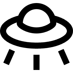 Ufo Icon from Sharp Line Set