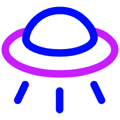 Ufo Icon from Plump Neon Set