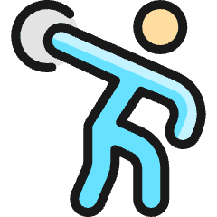 Athletics Discus Throwing Icon from Ultimate Colors Set