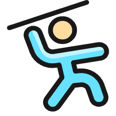 Athletics Javelin Throwing Icon from Ultimate Colors Set