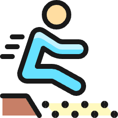 Athletics Long Jumping Icon from Ultimate Colors Set