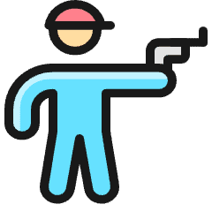 Athletics Shooting Icon from Ultimate Colors Set