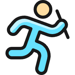 Athletics Team Running Icon from Ultimate Colors Set