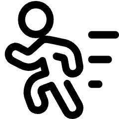 Jogging Fast Running Icon from Ultimate Regular Set