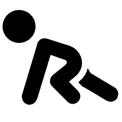 Running Ready Starting Posture Icon from Ultimate Bold Set