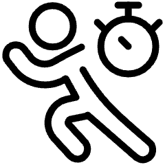 Sprinting Running Time Stopwatch Icon from Ultimate Light Set
