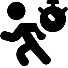 Sprinting Running Time Stopwatch Icon from Ultimate Bold Set