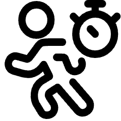 Sprinting Running Time Stopwatch Icon from Ultimate Regular Set