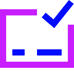 Credit Card Approved Icon from Sharp Neon Set