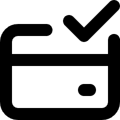 Credit Card Approved Icon from Micro Line Set