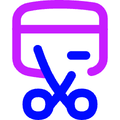 Credit Card Cut Icon from Flex Neon Set