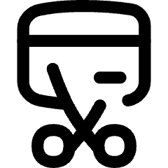 Credit Card Cut Icon from Flex Line Set