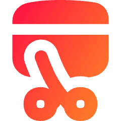 Credit Card Cut Icon from Flex Gradient Set