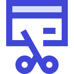 Credit Card Cut Icon from Sharp Duo Set