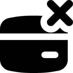 Credit Card Declined Icon from Flex Solid Set