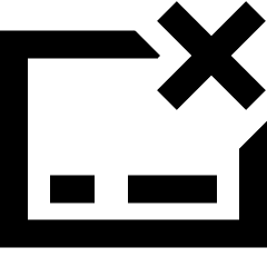 Credit Card Declined Icon from Sharp Remix Set