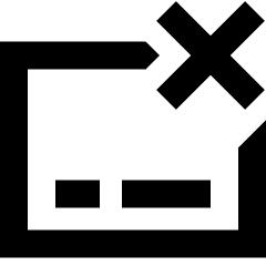 Credit Card Declined Icon from Sharp Remix Set