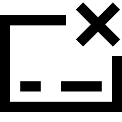 Credit Card Declined Icon from Sharp Line Set
