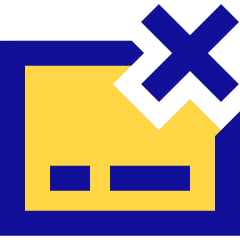 Credit Card Declined Icon from Sharp Pop Set