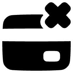 Credit Card Declined Icon from Plump Solid Set