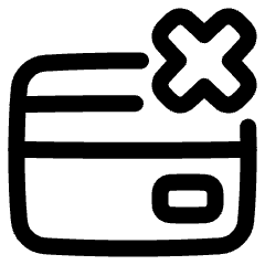 Credit Card Declined Icon from Plump Line Set