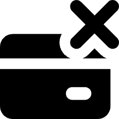 Credit Card Declined Icon from Core Solid Set
