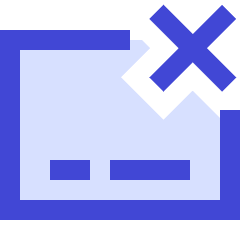 Credit Card Declined Icon from Sharp Duo Set
