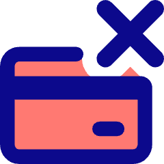 Credit Card Declined Icon from Core Pop Set