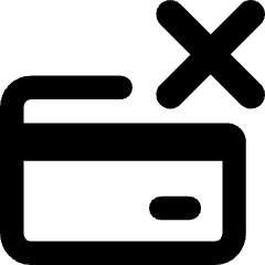 Credit Card Declined Icon from Core Remix Set