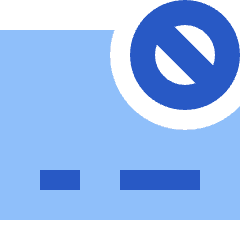 Credit Card Disable Icon from Sharp Flat Set