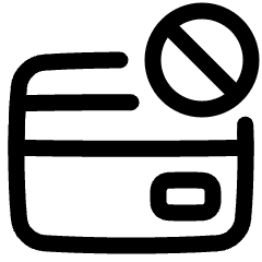 Credit Card Disable Icon from Plump Line Set