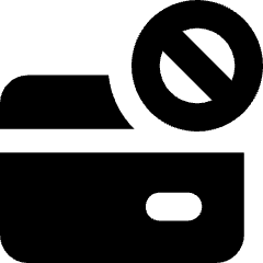 Credit Card Disable Icon from Core Solid Set