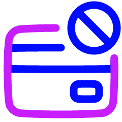 Credit Card Disable Icon from Plump Neon Set