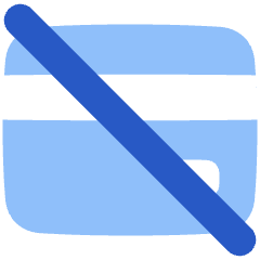 Credit Card Disable Icon from Plump Flat Set