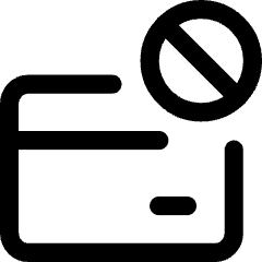 Credit Card Disable Icon from Core Line Set