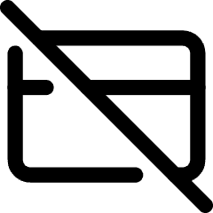 Credit Card Disable Icon from Core Line Set