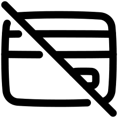 Credit Card Disable Icon from Plump Line Set