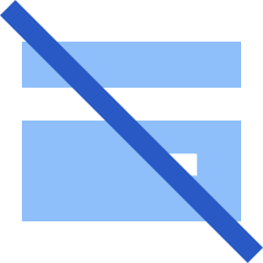 Credit Card Disable Icon from Sharp Flat Set