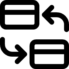 Credit Card Exchange Icon from Core Line Set
