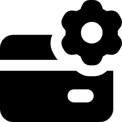 Credit Card Gear Settings Icon from Core Solid Set